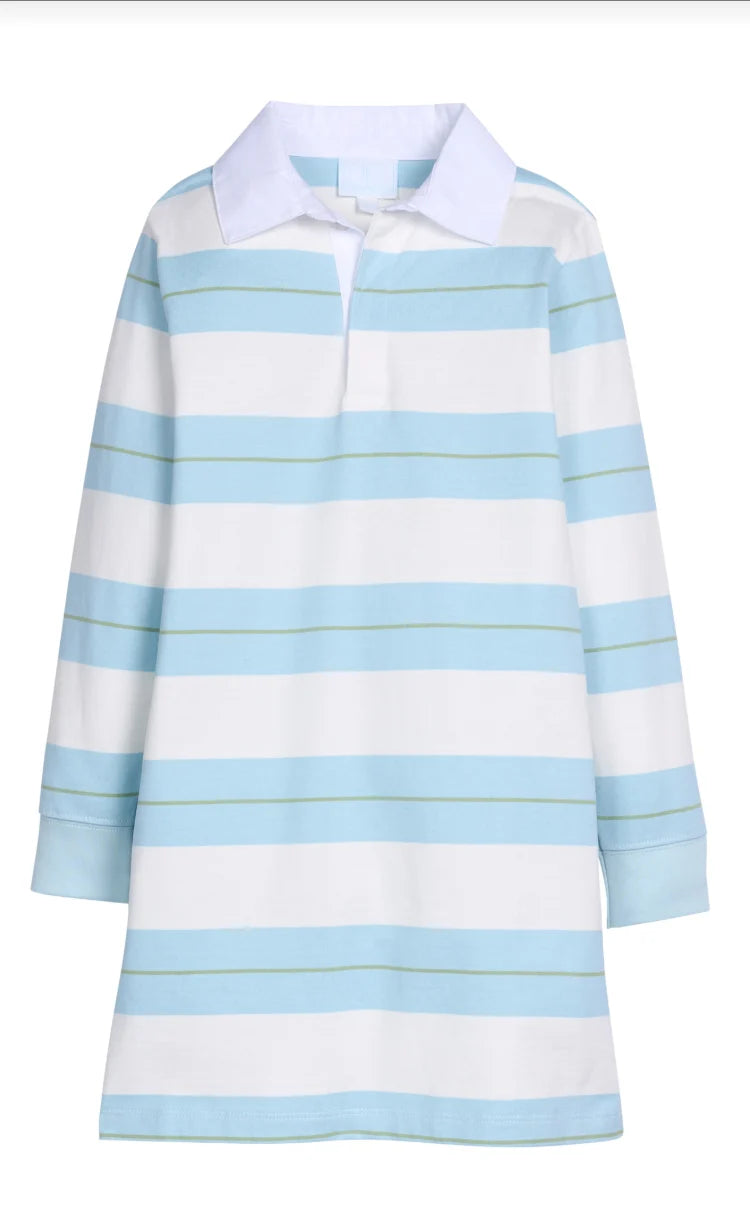 Little English - Rugby Polo Dress - Fondren Stripe