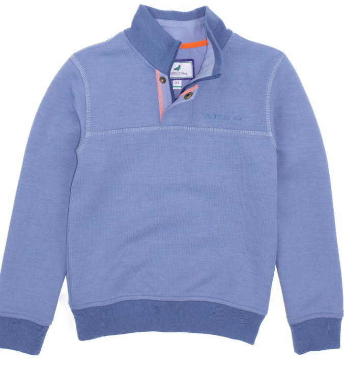 Properly Tied: Boys Kennedy Pullover Stone Blue