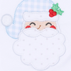 Magnolia Baby: Sweet St Nick Applique Zip Footie- Light Blue