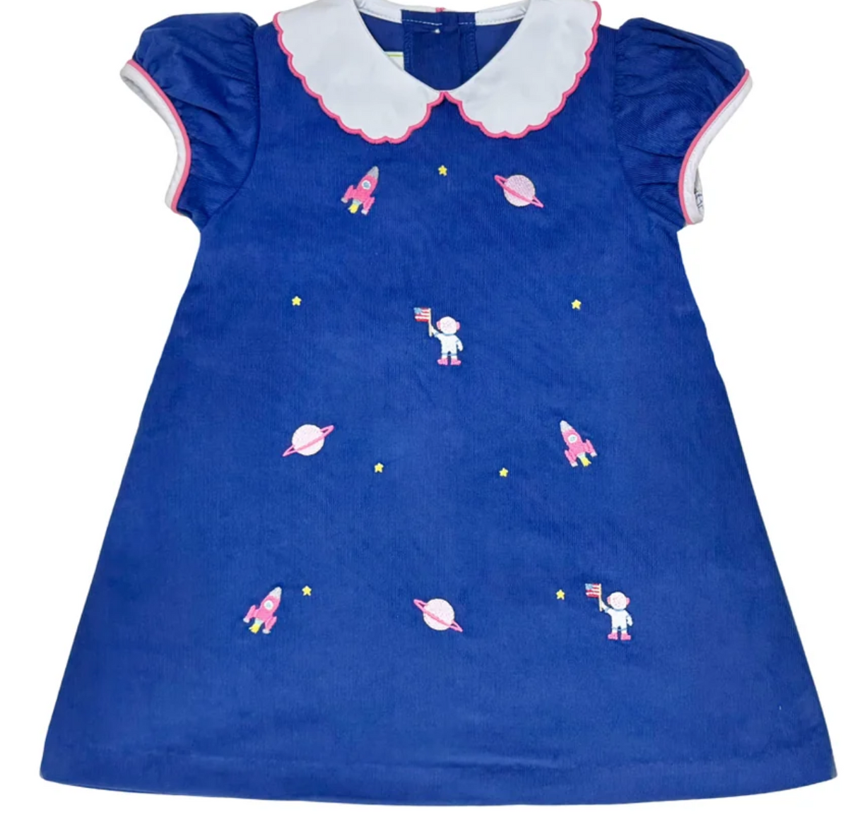 Zuccini: Space Kendall Collar Dress- Royal Blue Corduroy