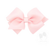 wee ones: Organza and Grosgrain Overlay Hair Bow - Light Pink