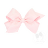 wee ones: Organza and Grosgrain Overlay Hair Bow - Light Pink