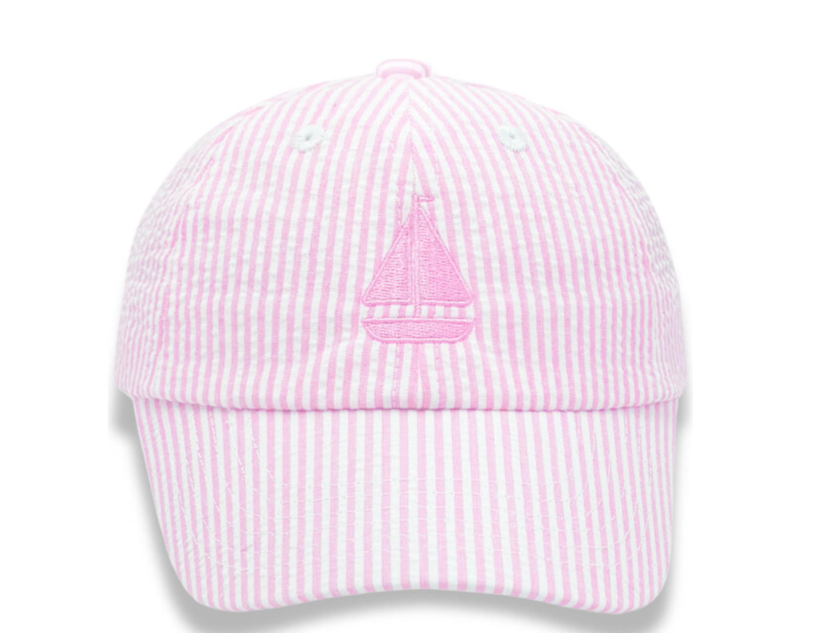 Bits & Bows: Pink Sailboat Bow Baseball Hat, Pink