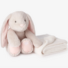 Elegant Baby: Bunny Bedtime Huggie Plush Toy with Blanket