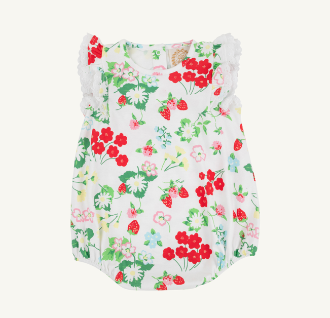 TBBC: Ruehling Ruffle Bubble - Pima - Berry Sweet/Worth Ave White