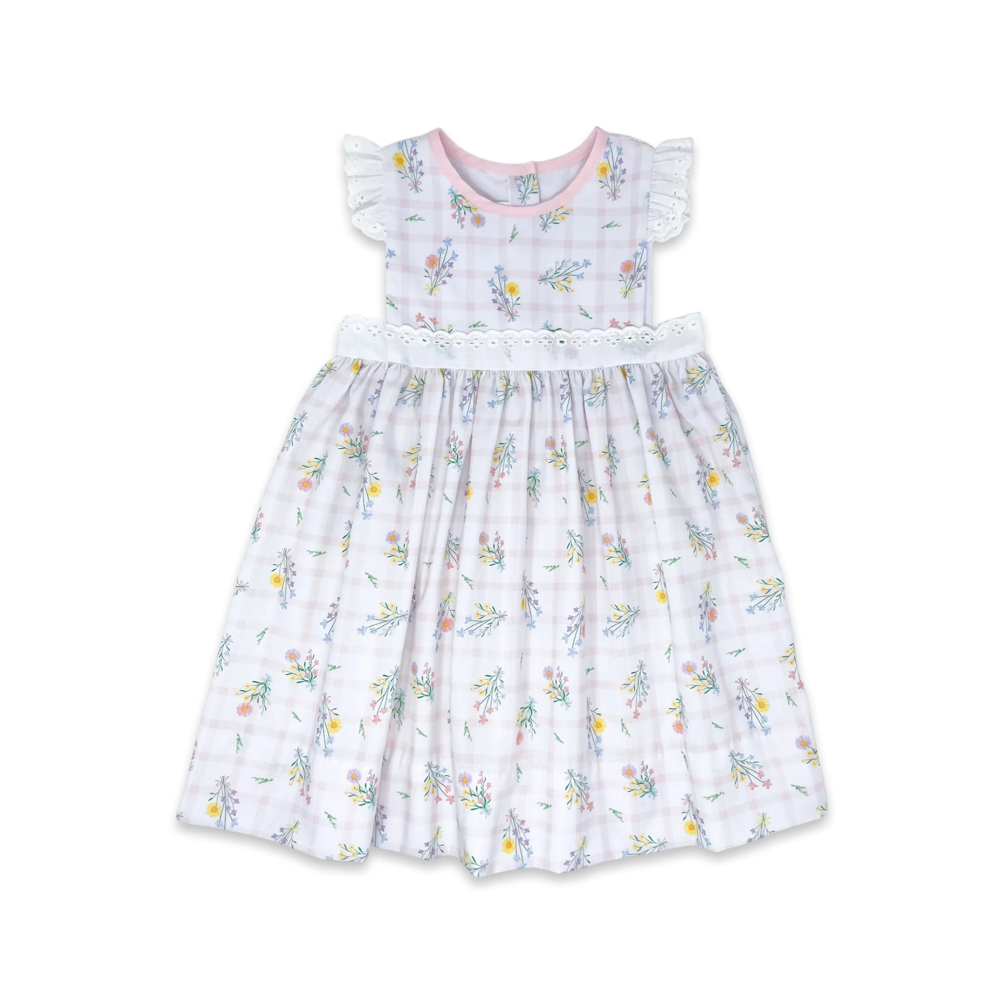 Lullaby Set: Pinafore Dress - Wilmington Wildflower Windowpane