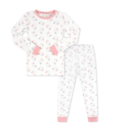 Lullaby Set: Sweet Pea PJ Set - The Two Step, Park Pink