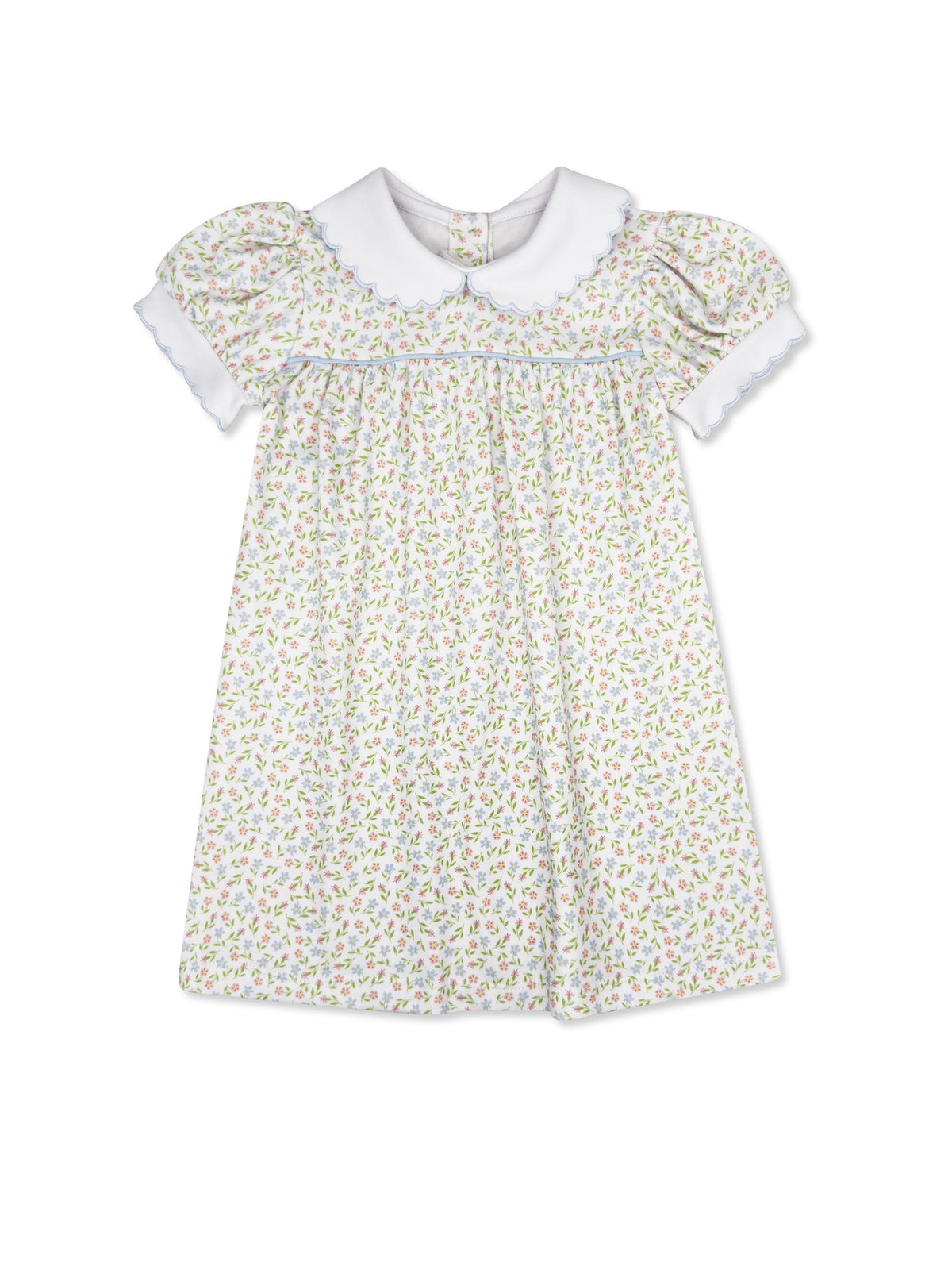 Lullaby Set: Special Moments Dress - Fairhope Floral, Bluffton Blue