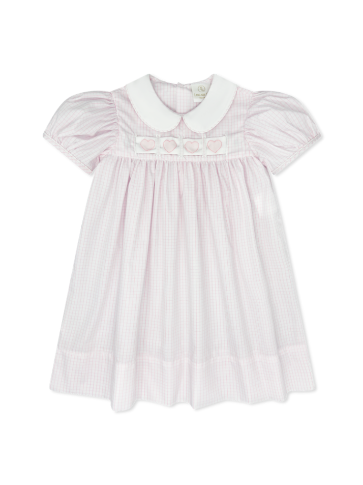Lullaby Set: Ruth Ribbon Dress Classic Pink Windowpane