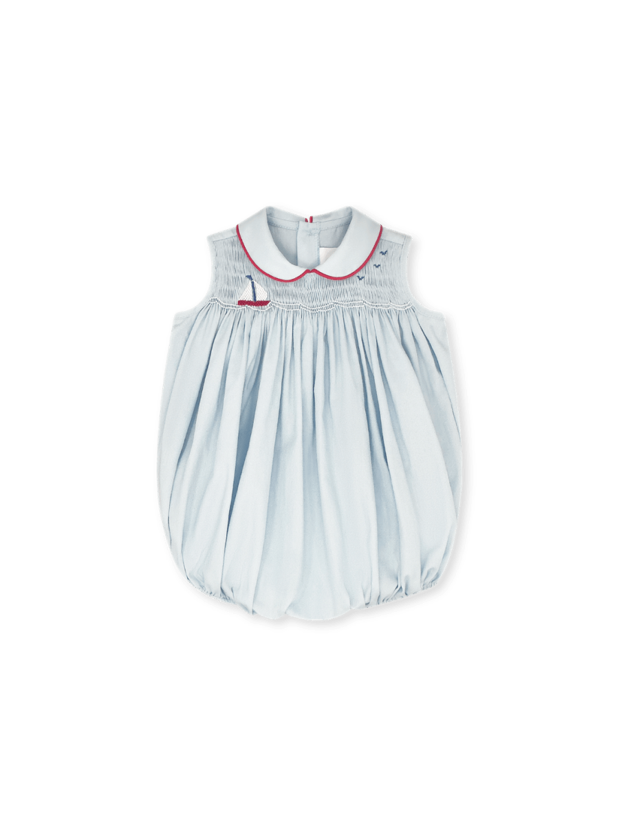 Lullaby Set:  Beckett Bubble Brentwood Blue Pique, Sailboat