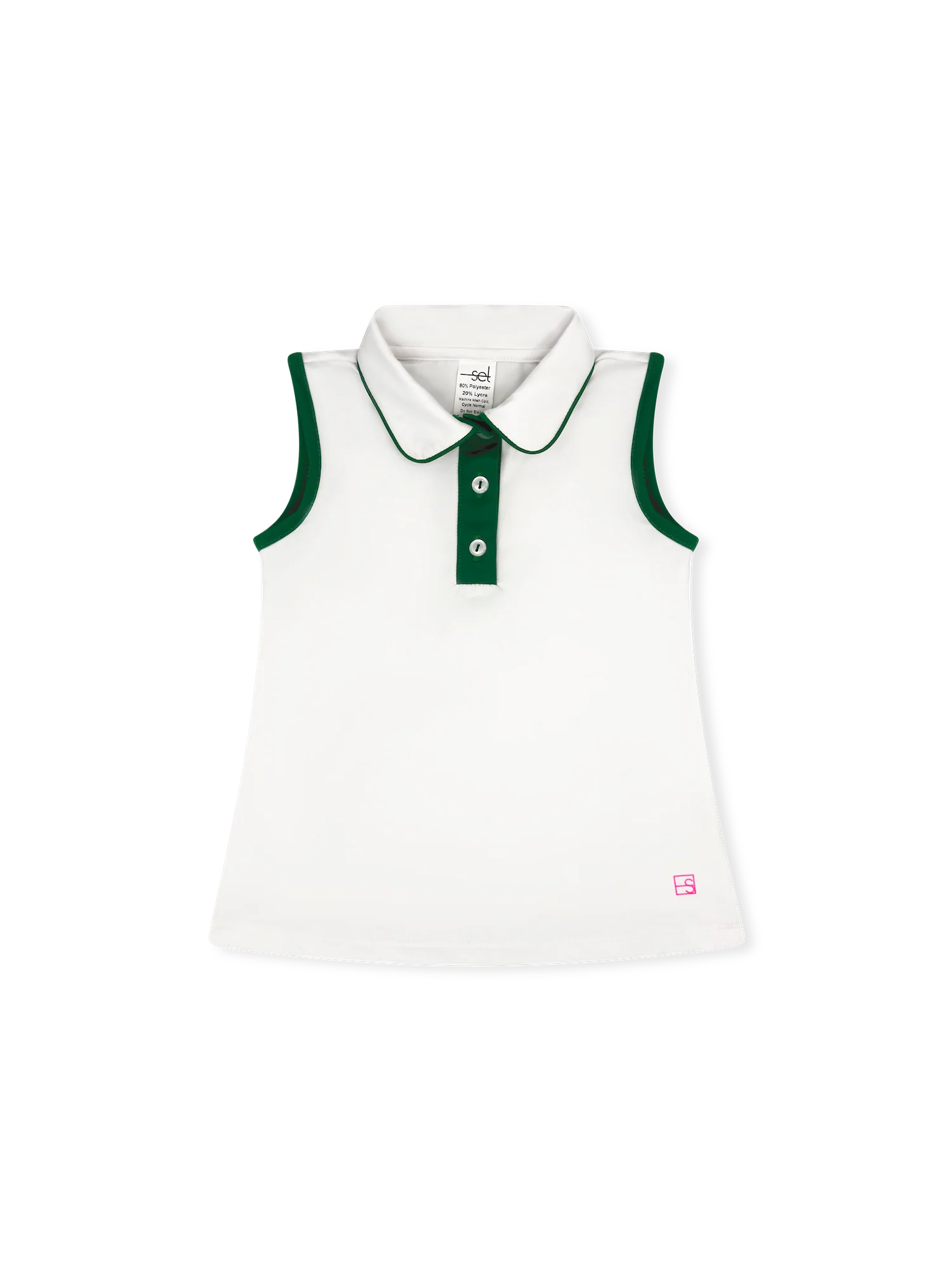 Set Athletics: Gabby Tank - Pure Coconut, Augusta Green