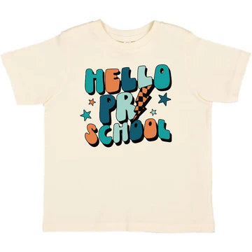 Sweet Wink: Hello Preschool Short Sleeve T-Shirt - Natural