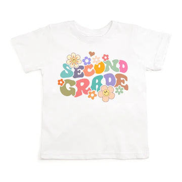 Sweet Wink: Second Grade Retro Short Sleeve T-Shirt - White