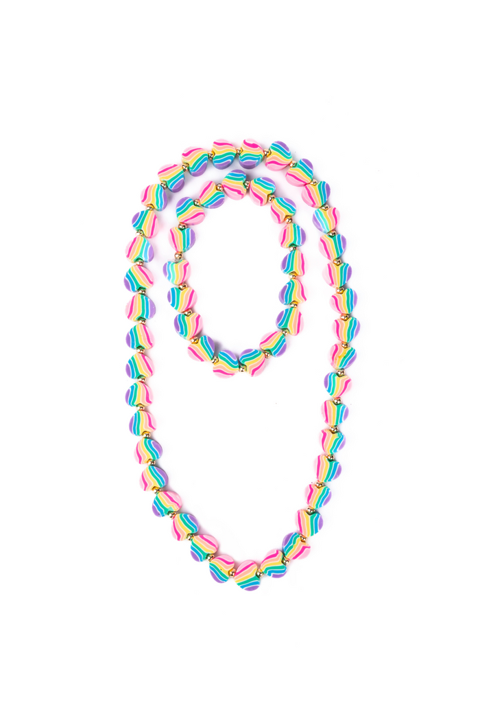 Great Pretenders: Heart of Many Colours Necklace & Bracelet Set