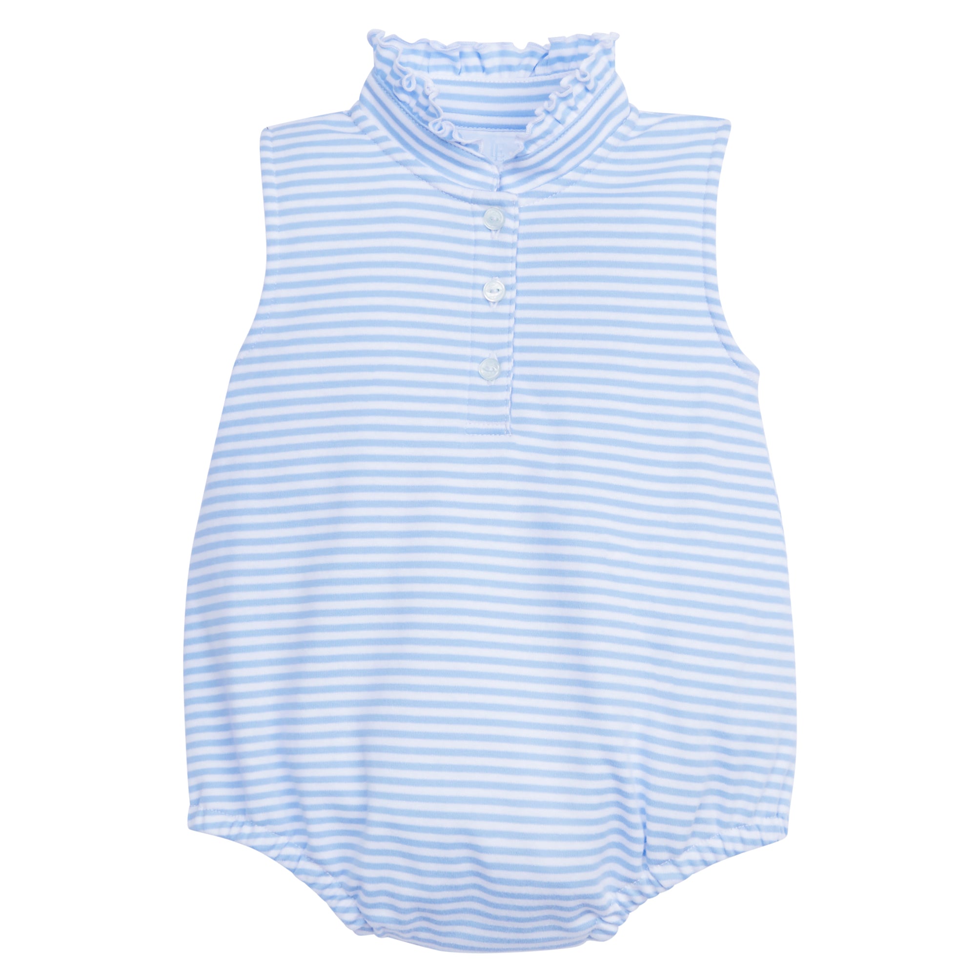 Little English: Sleeveless Hastings Bubble - Light Blue Stripe