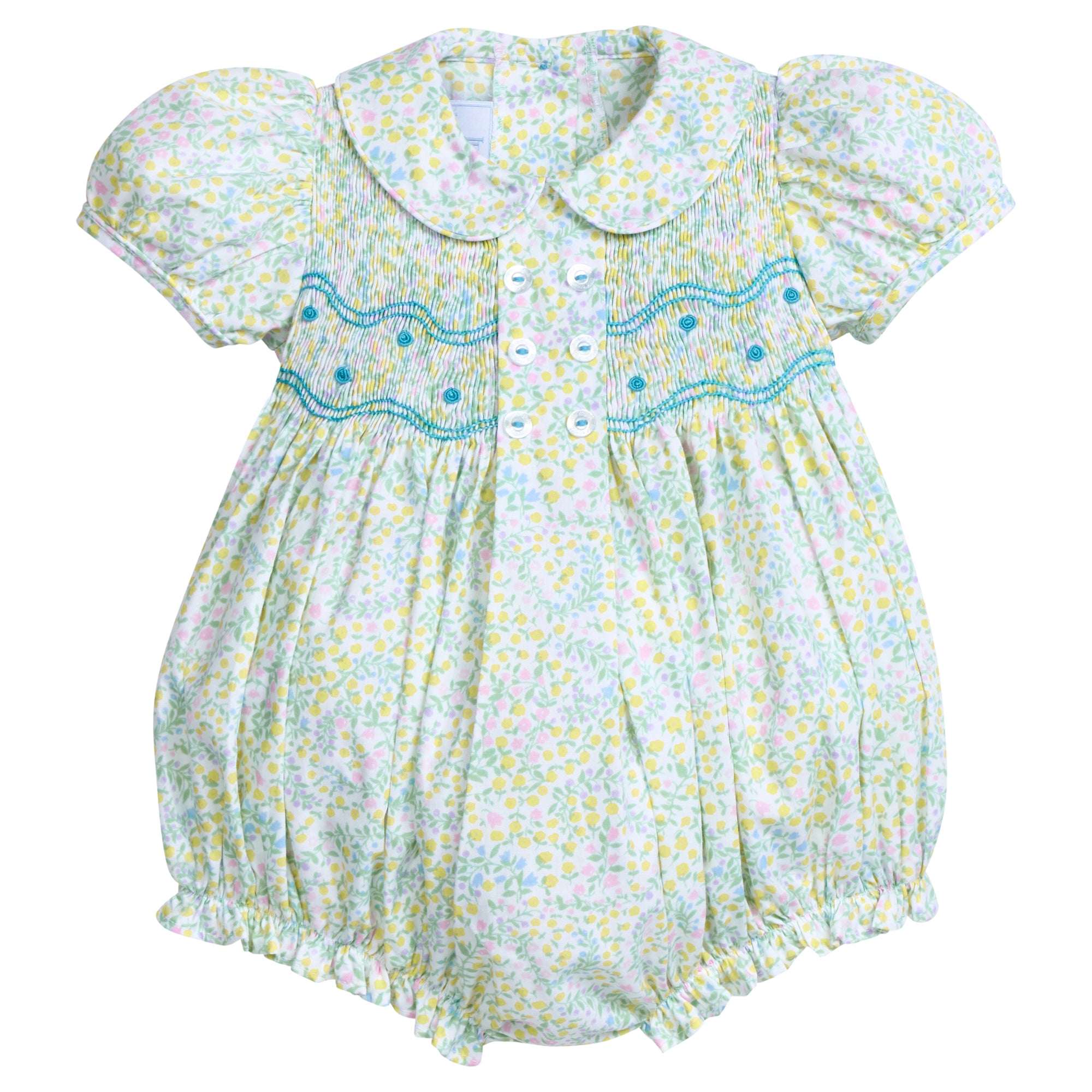 Little English: Smocked Bridget Bubble - Briarcliff Floral