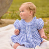 Little English: Smocked Bridget Bubble - Woodberry Plaid