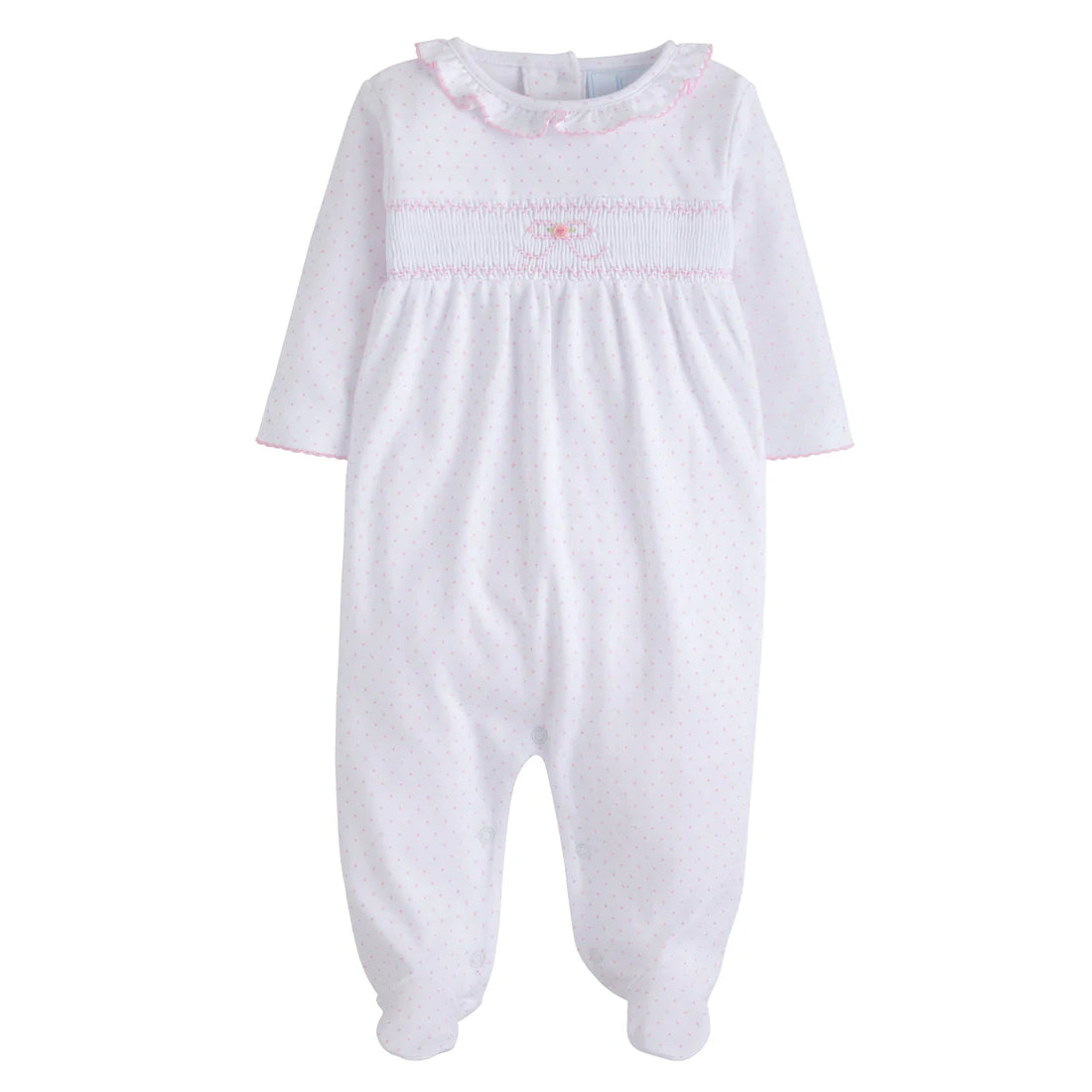 Little English: Smocked Footie - Bow