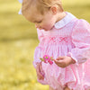 Little English: Smocked Natalie Bubble - Pink Vinings