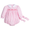 Little English: Smocked Natalie Bubble - Pink Vinings