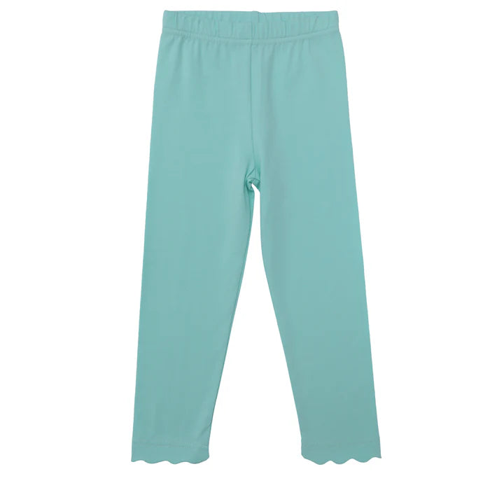 Trotter Street: Scalloped Leggings - Mint