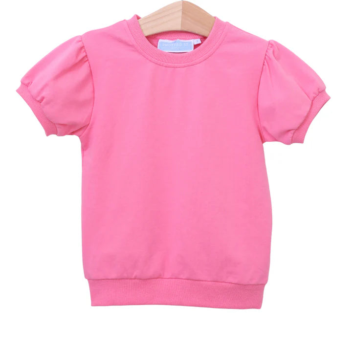 Trotter Street: Landry Puff Sleeve Top - Pink