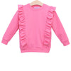 Trotter Street: Laura Ruffle Pullover -  Pink