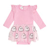 Sweet Wink: Ghost Sequin Halloween Long Sleeve Tutu Bodysuit