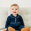 Maddie & Connor: Navy Pima Boys Romper