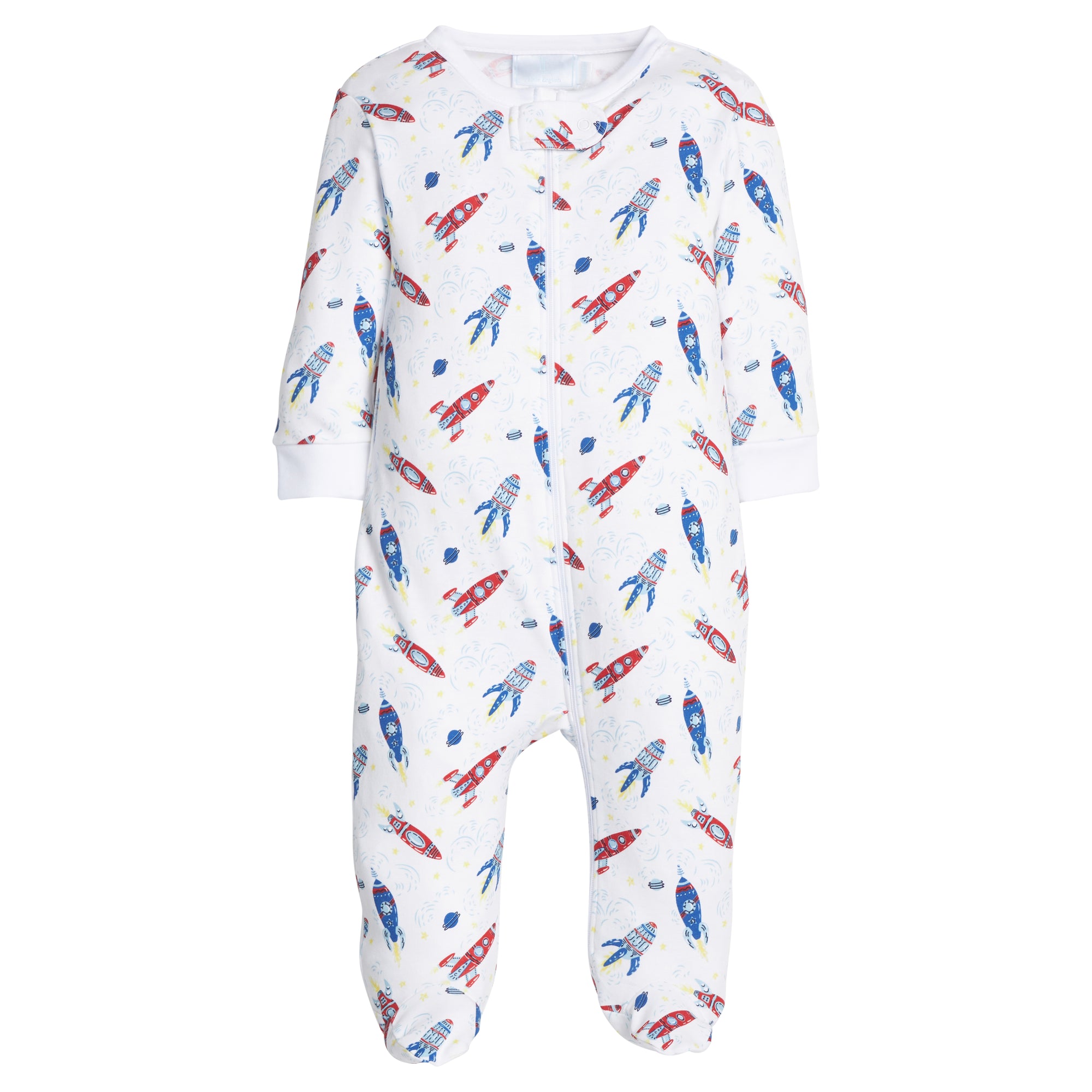 Little English: Zippered Footie - Rocket Ship