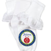 Jefferies Socks: Eyelet/Lace Turn Cuff Socks Assorted Pack -  White