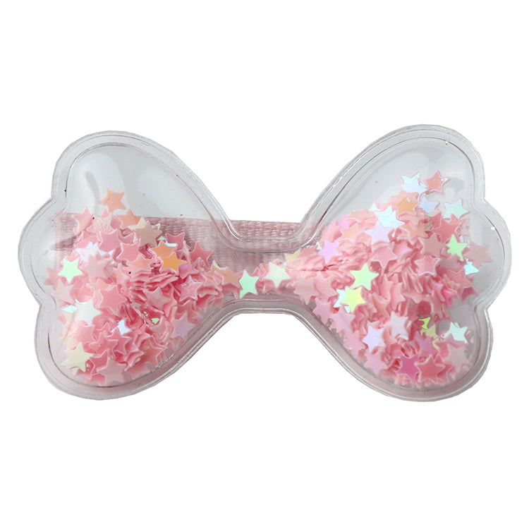 Confetti Bow Hair Clips - Pink