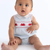 Magnolia Baby: Crab Smocked Collar Bubble