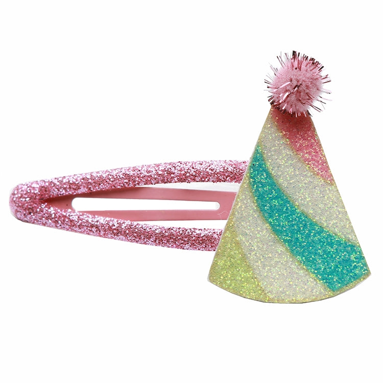 Glitter Party Hat Snap Clip