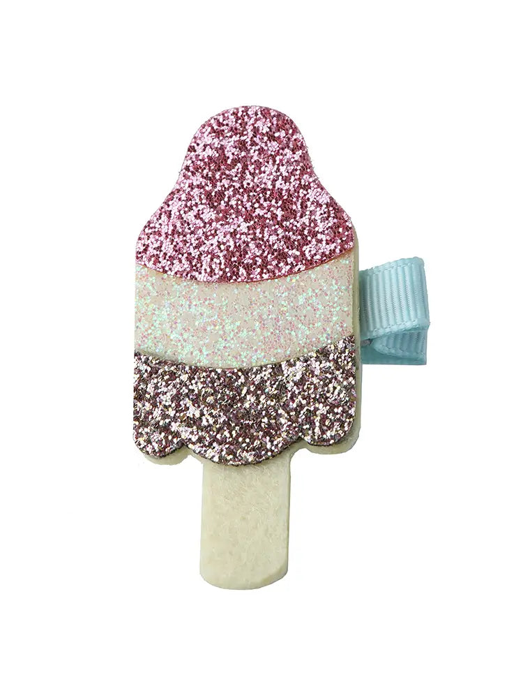 Glitter Popsicle Hair Clip - Pink