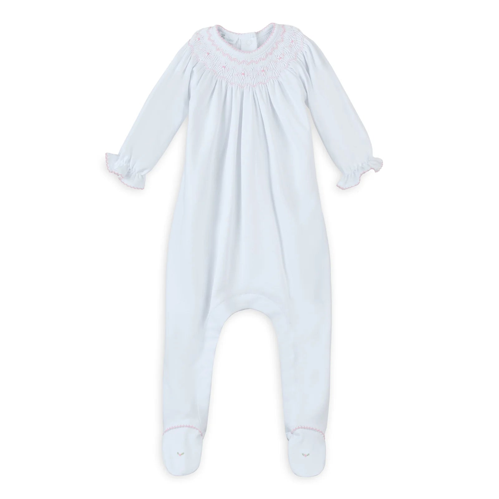 Magnolia Baby: Lizzie's Bishop Girl Footie - Pink