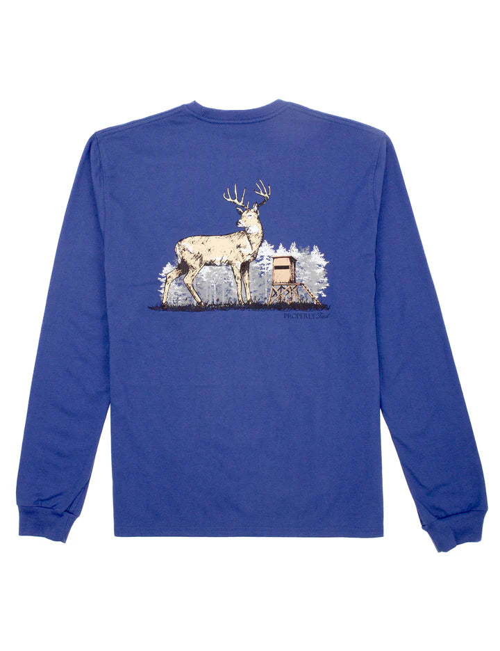 Properly Tied: Boy's Deer season LS - River Blue