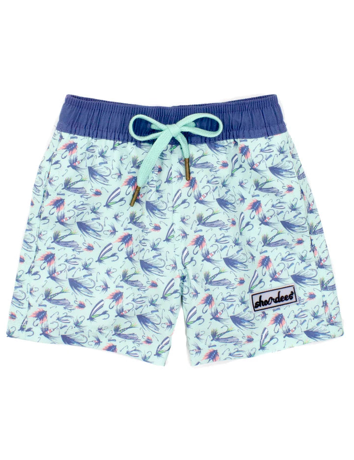 Properly Tied: Boys Shordees Swim Trunk Stay Fly