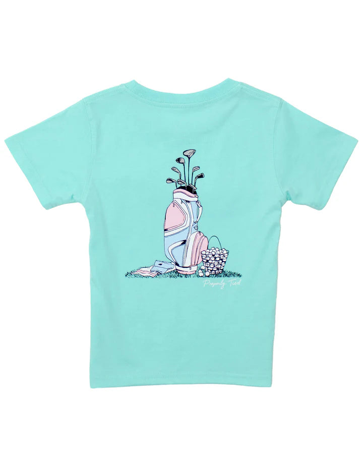 Properly Tied: Girls Golf Clubs SS Seafoam