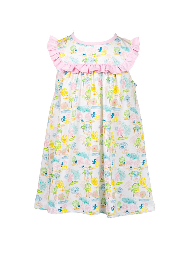 Proper Peony Girls Pima Lounge Dress - Nautical Boats Print main image 0