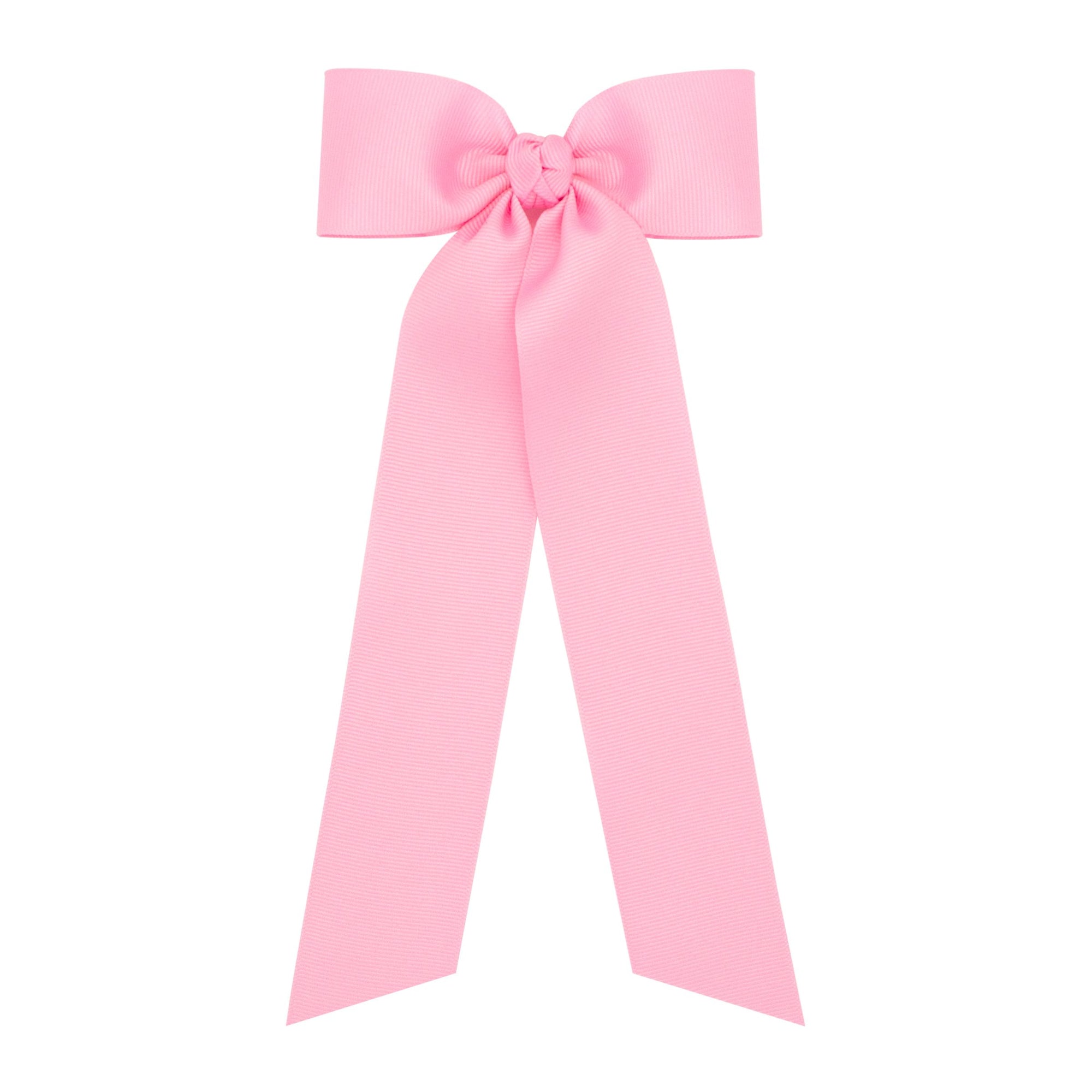 wee ones: Medium Grosgrain Hair Bowtie with Knot Wrap and Streamer Tails - Pearl