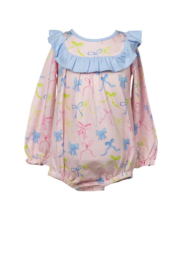 The Proper Peony: Ribbon Party Long Sleeve Girl Bubble