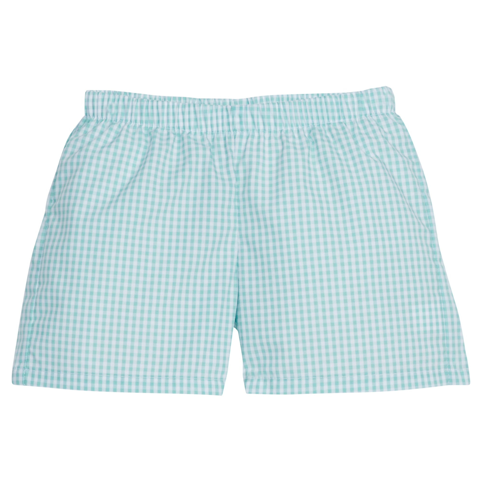 Little English: Basic Short - Aqua Gingham