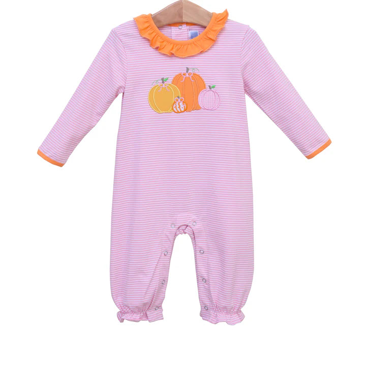 Trotter Street: Pumpkin Patch LS Romper