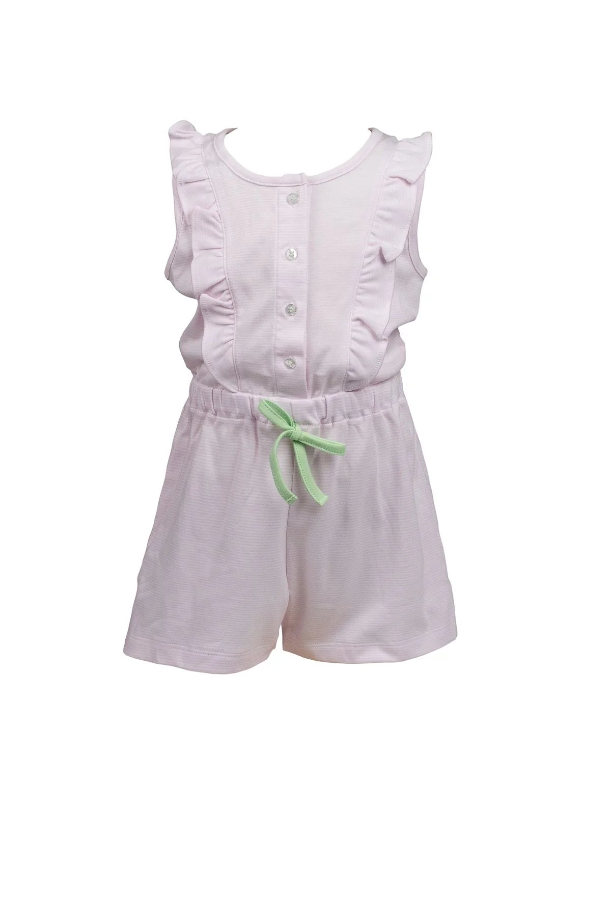 Proper Peony- Pink with Green - Romper