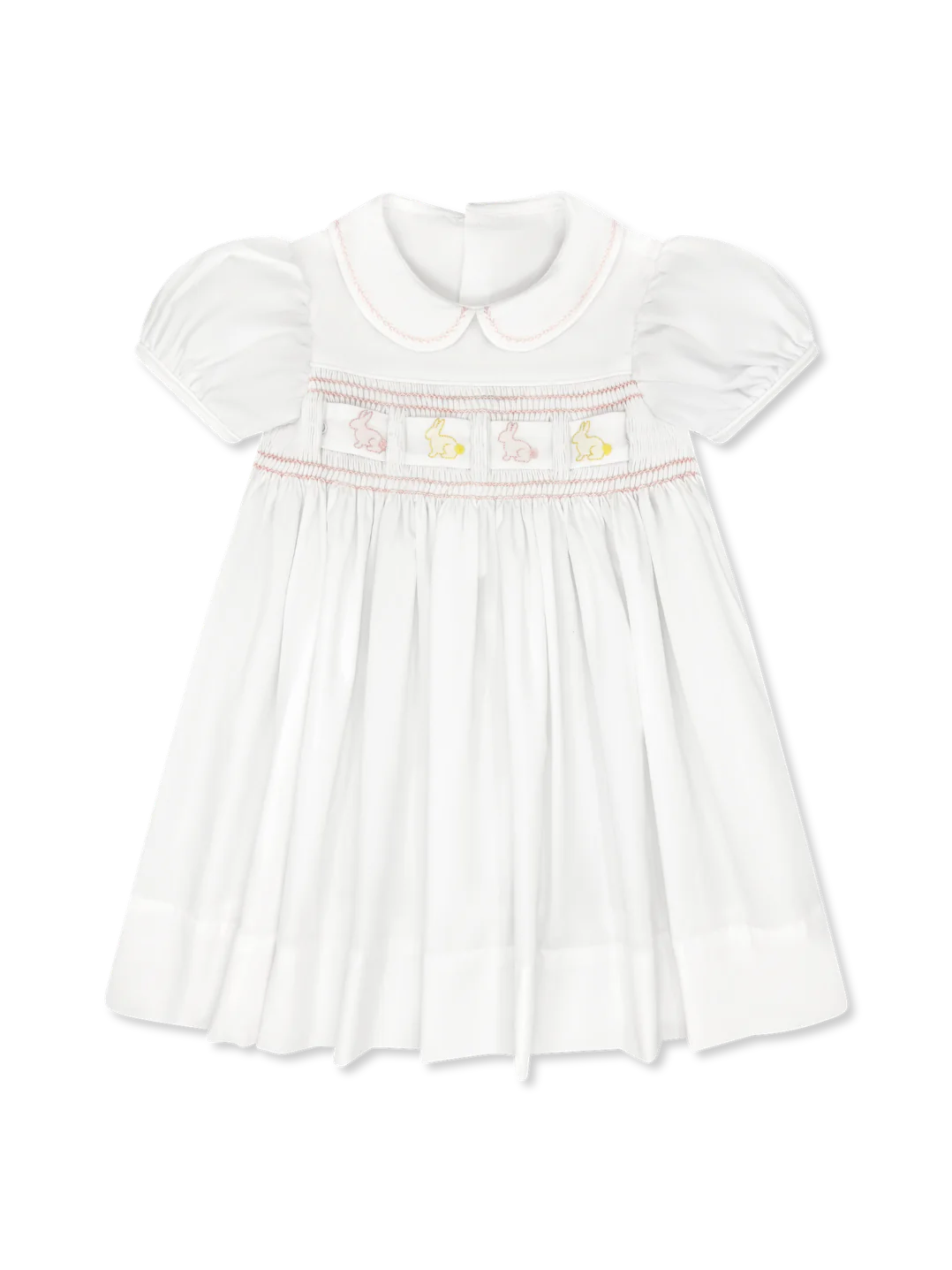 Lullaby Set: Ruth Ribbon Dress - Blessings White, Pleasant Pink