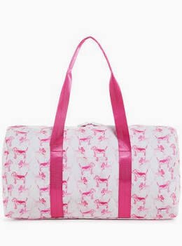 TRVL: Duffel - Puppy Love Pink Weekender Bag