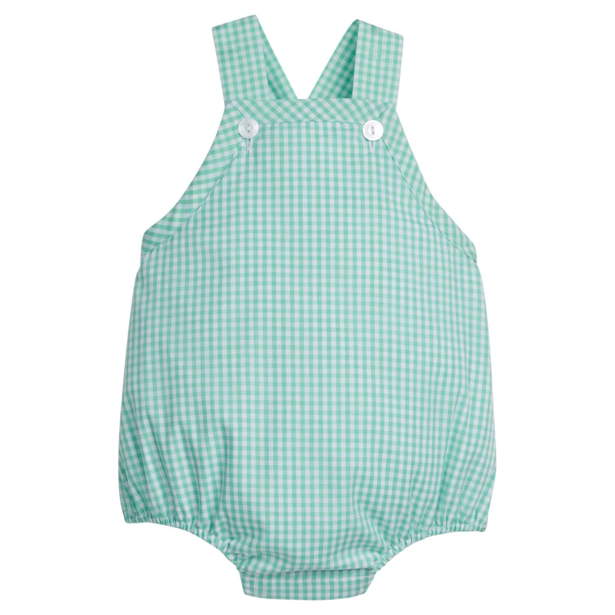 Little English: Sawyer Sunsuit - Aqua Gingham