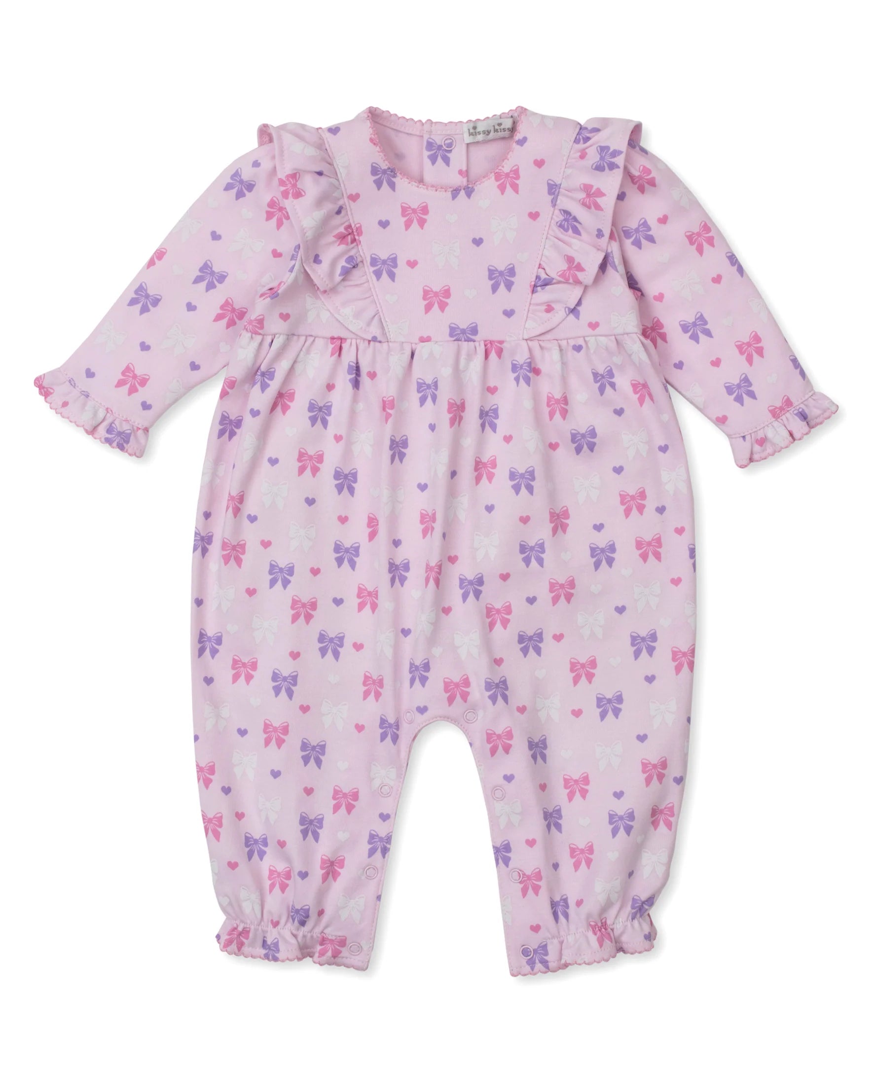 Kissy Kissy: Billowy Bows Playsuit Pink