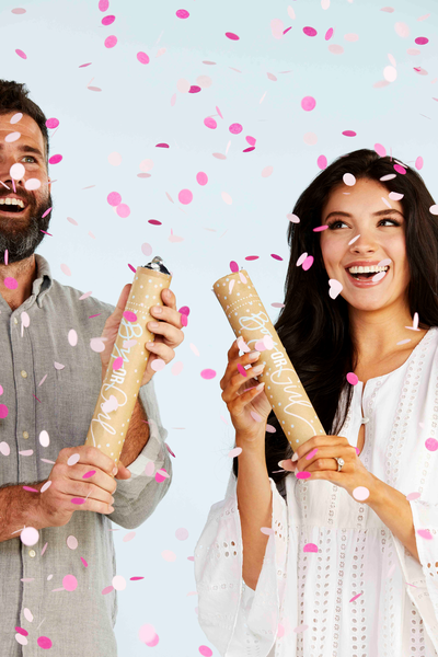 Mud Pie: Gender Reveal Confetti Cannon - PINK